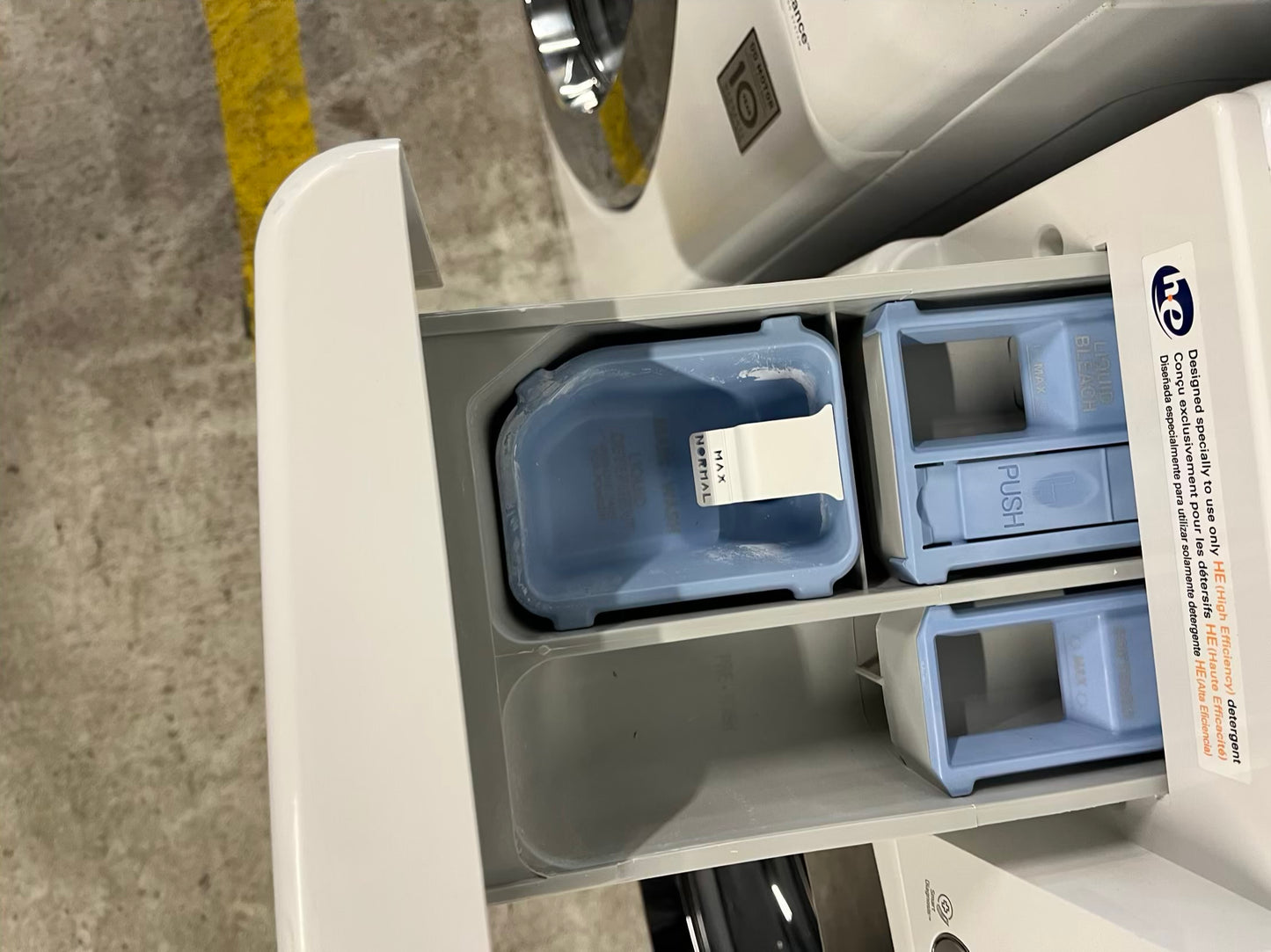 LG washer & dryer set electric 220v front load stackable In white 30" In Refurbished #WD929TB