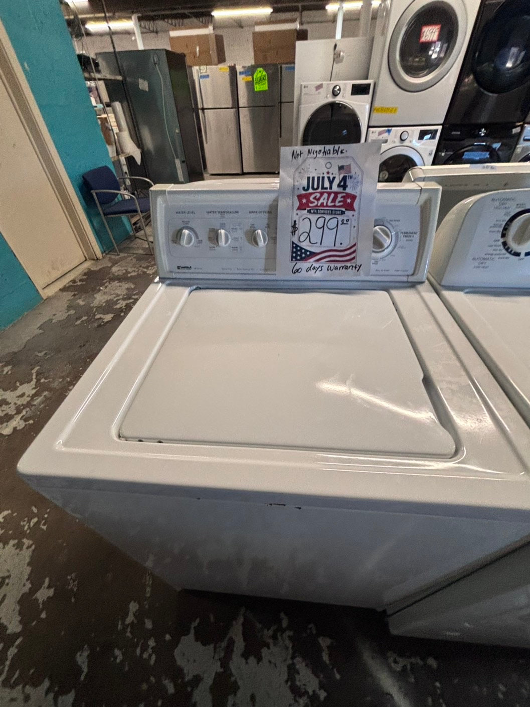 >*Early July 4th sale🎈kenmore Top load washing machine w agitator 27" in good condition,used-Refurbished #WZQ7DB
