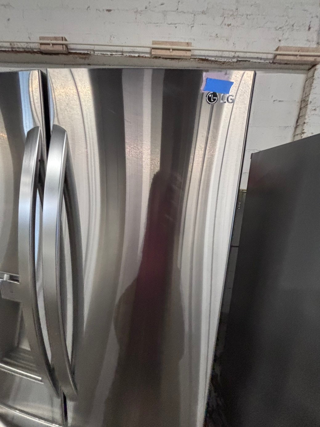 >LG French door Refrigerator counter depth stainless steel w/ ice water dispenser 36" #ARF31B