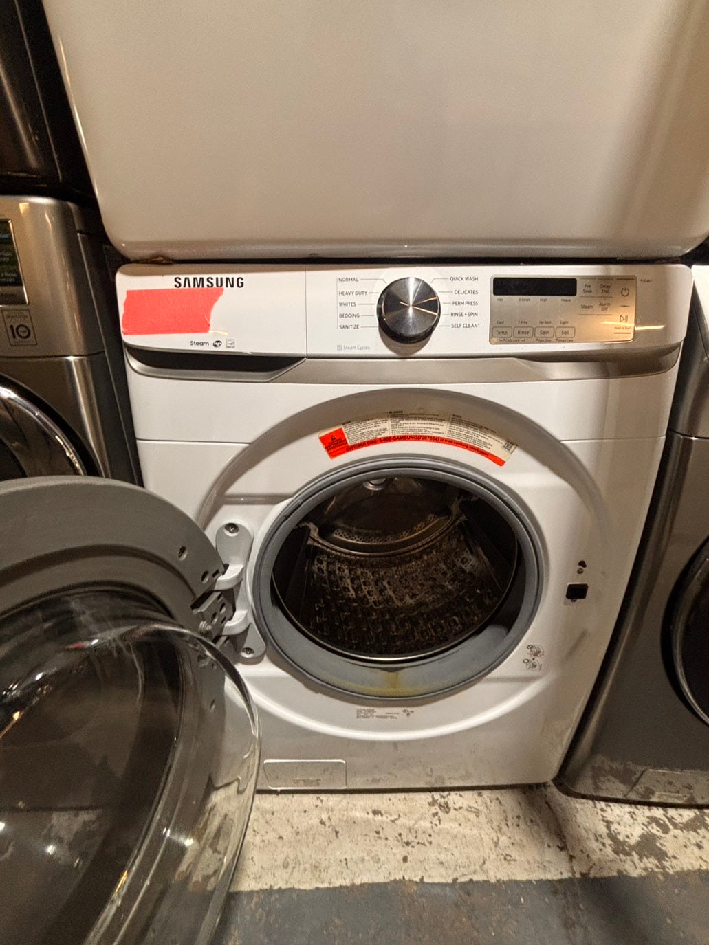 >*Samsung steam washer 4.5 cu large capacity white color  used, refurbished   #WDW88B