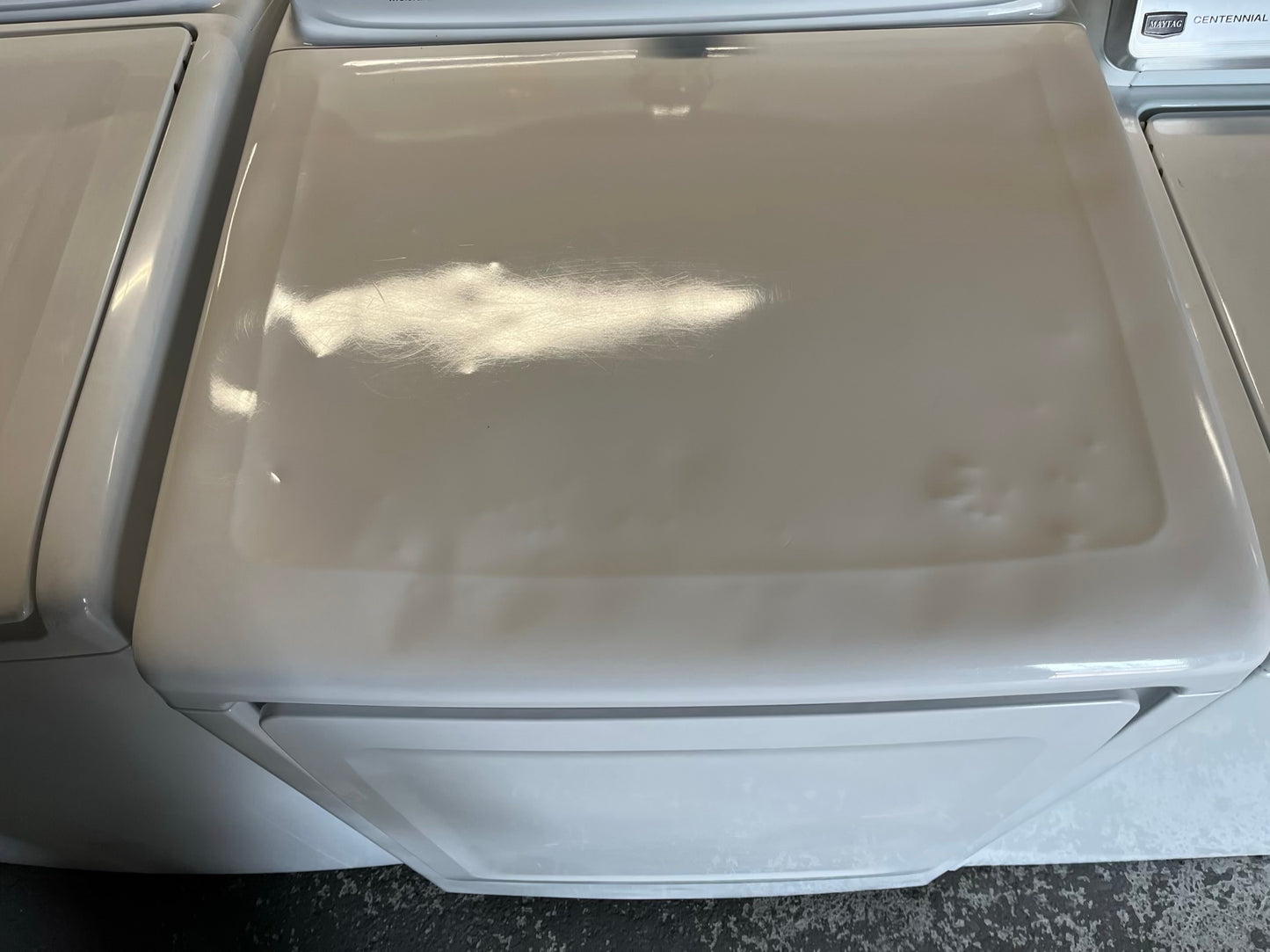 - Samsung Top load washer white with/agitator and stainless steel drum & electric 220v dryer -#W600VB