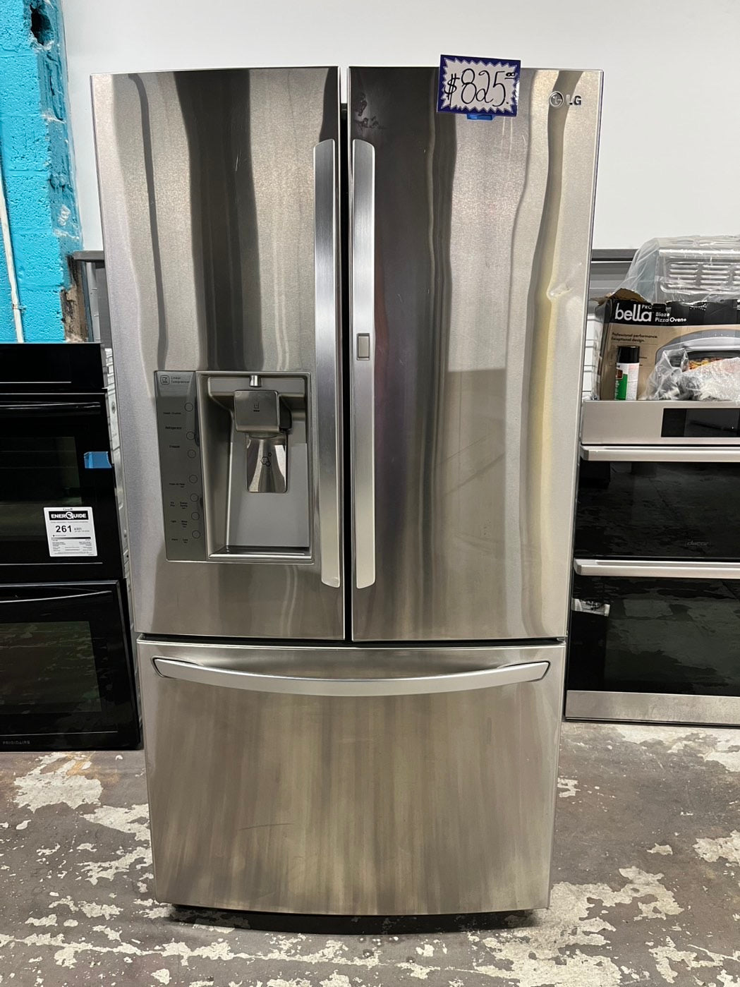 Used Refurbished LG in Door french door showcase refrigerator stainless steel w/ice & water dispenser 36" #RFLG45B