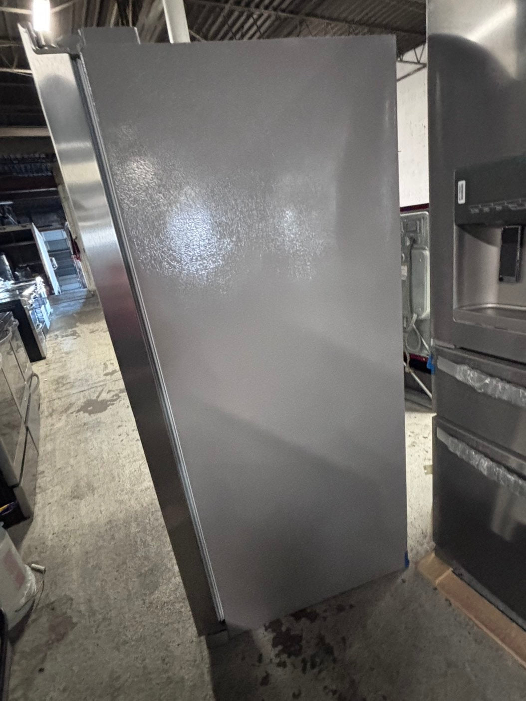 >used-refurbished Frigidaire 33” Side by Side Refrigerator stainless steel w/ice water dispenser  - #RFUR33LB