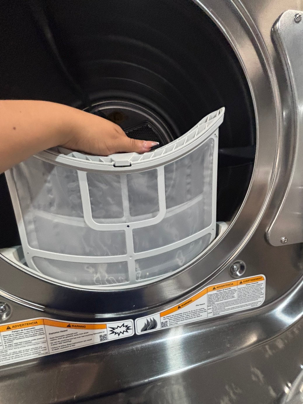 >*used great condition 29”refurbished LG steam washer & dryer set electric front load jumbo size stackable or side by side stainless steel drum 29" #WEXDZX9B
