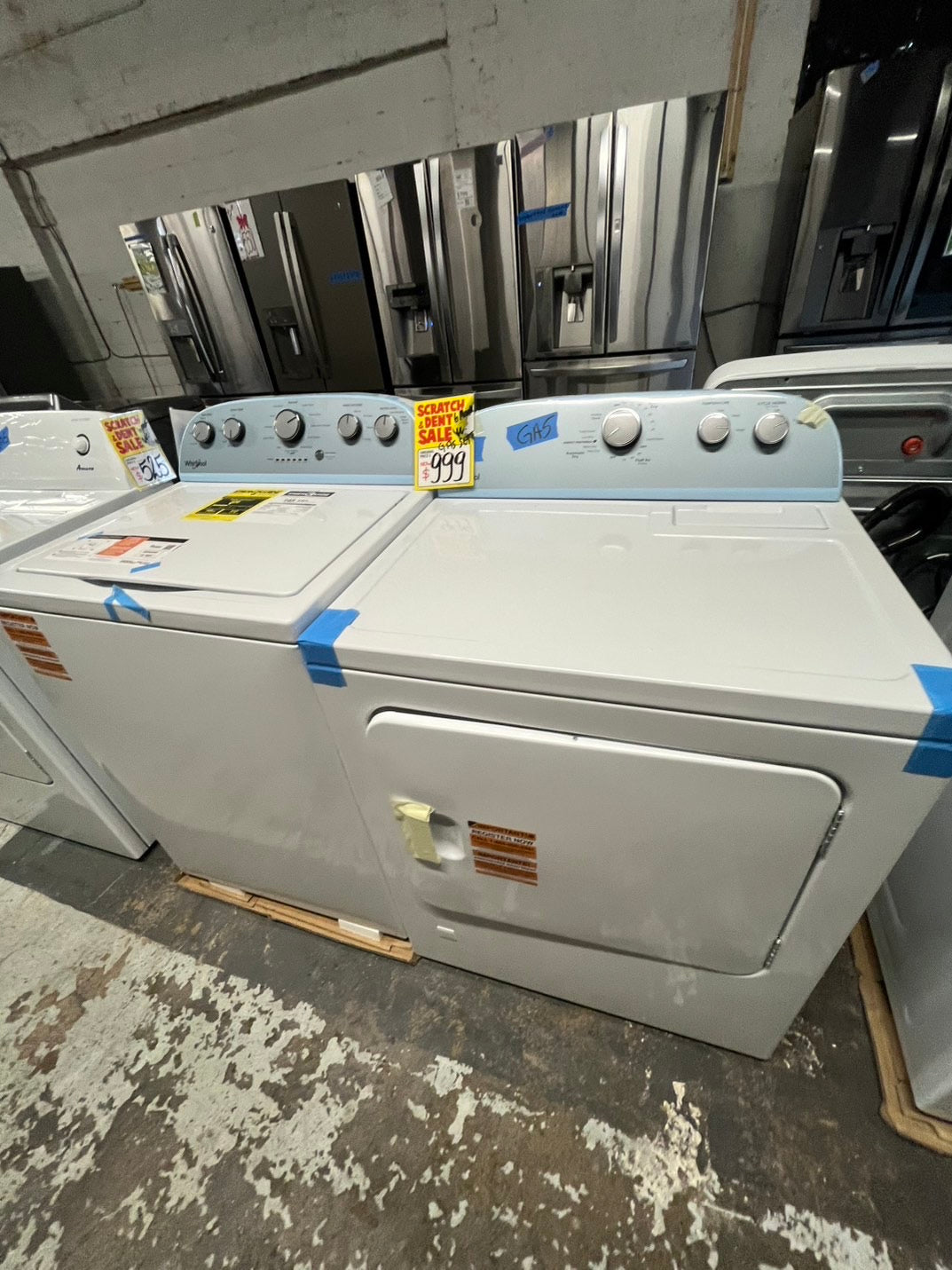 Open box 📦 New S/d whirlpool Top load washer 3.5cu.Ft  and  Top load Gas  dryer 7.cu.ft  set white #WDTPG21B