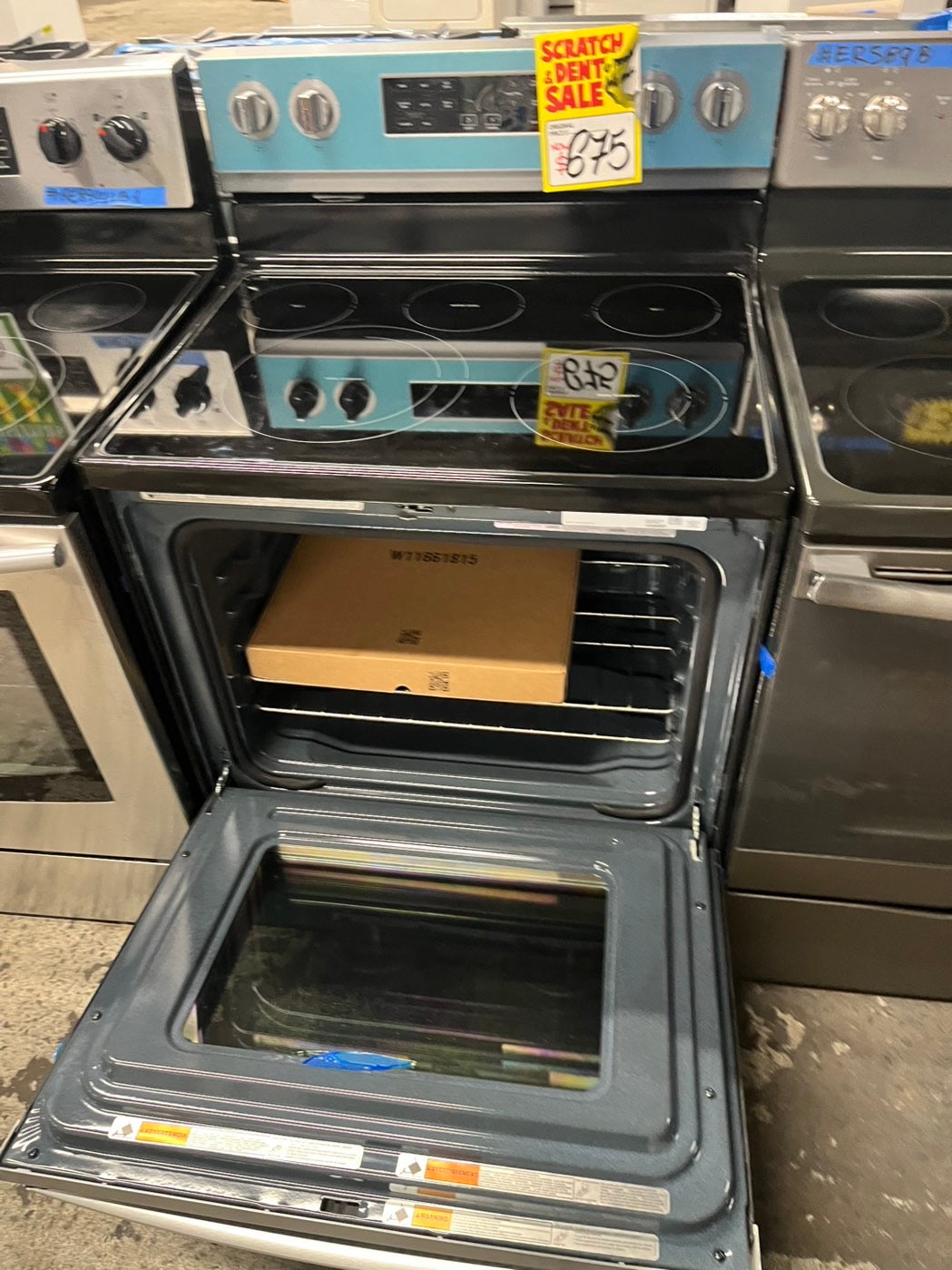 🎁open box New scratch&Dent 30 in. WFE550S0LZ Whirlpool 30" Electric Range with 5 Elements and 5 in 1 Air Fry - Fingerprint Resistant Stainless Steel 30” #WHP21B