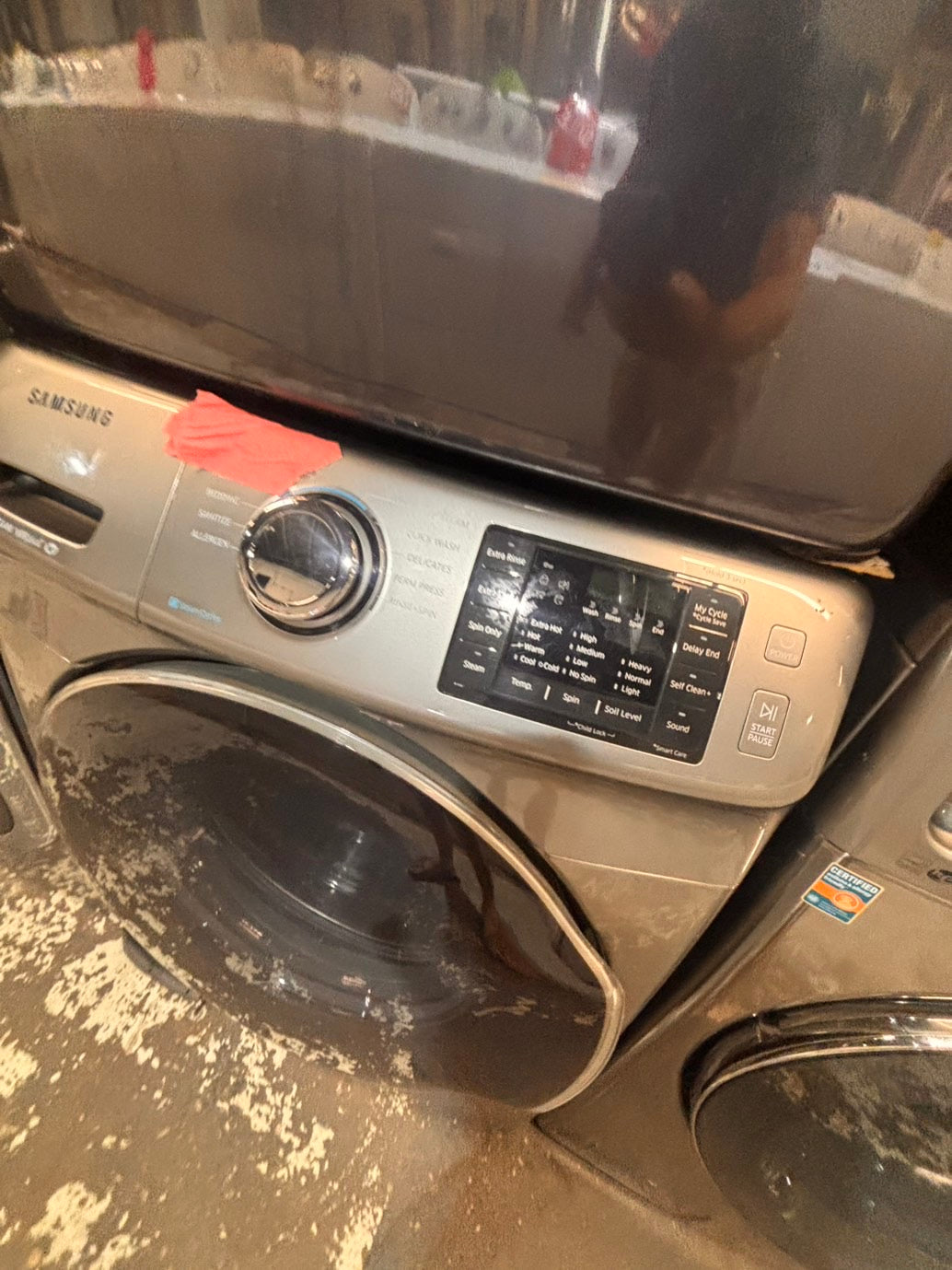 >*Samsung steam washer 4.5 cu ft large capacity used,refurbished gray color  #W55WHB