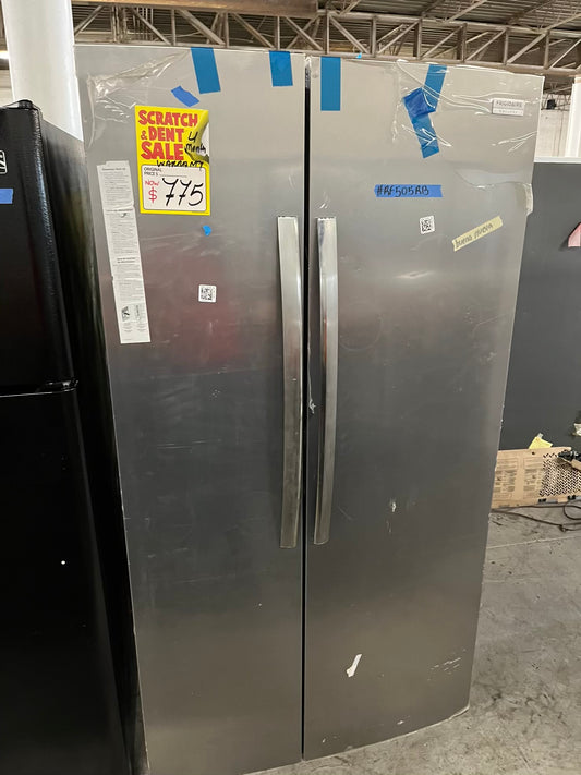 Open Box 📦 | scratch & dent Frigidaire side x side  refrigerator w/ice water dispenser inside stainless steel 36" #RF505RB
