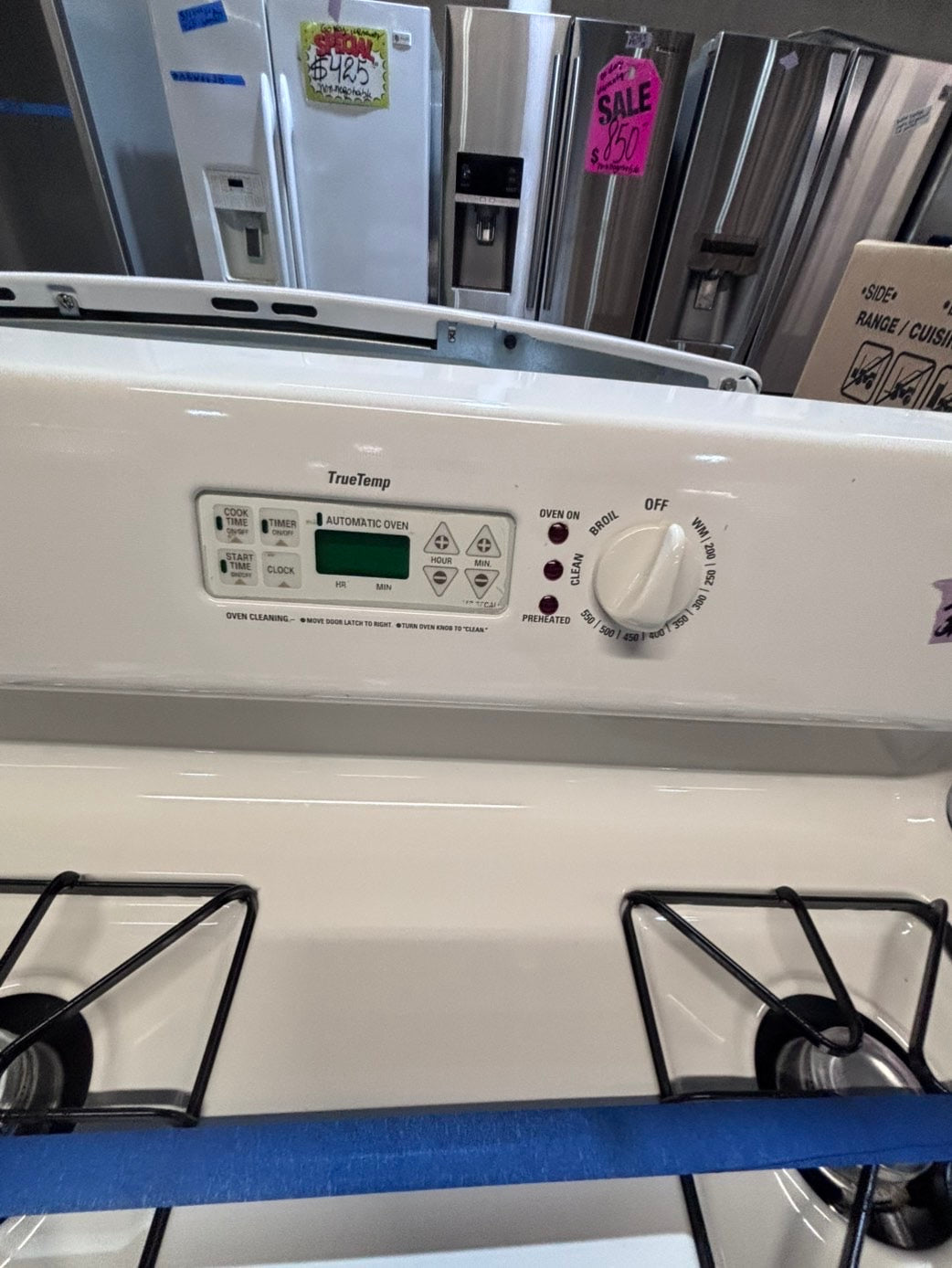 >*sale🔥GE off white  Gas range 4 burner bake broil Hi/Lo self clean used-Refurbished 30” #GG612B