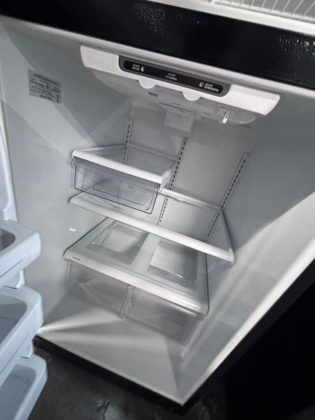 >*GE top freezer refrigerator with ice maker inside stainless steel used-refurbished 30" #RFC11YB