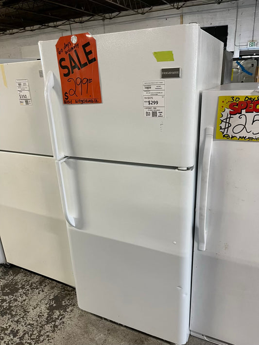 - Frigidaire top freezer Refrigerator in white 30" #RF305NB