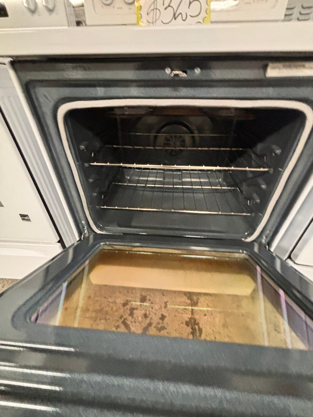 >special🔥whirlpool Glass Top electric stove white convection oven bake broil 5 burner Self clean 30” white Refurbished #EW3P21B