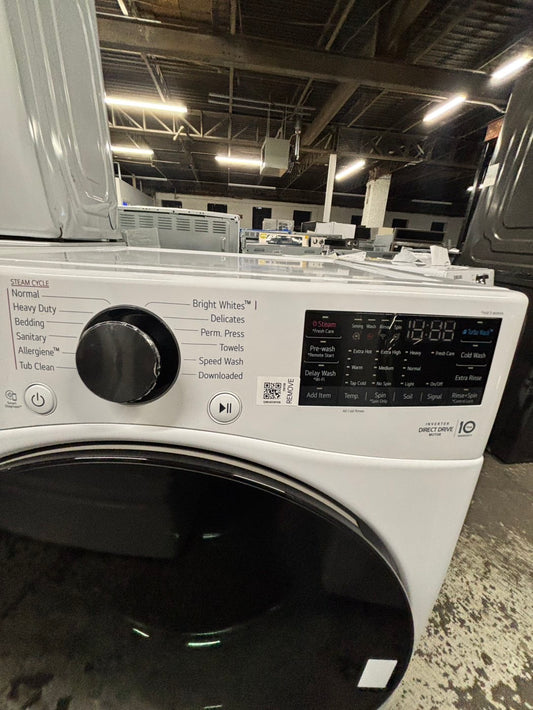 -LG new scratch and dent  open box front load stackable washer white  27" #FW167B