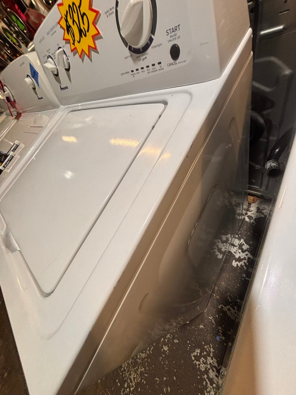 }}Amana Top load washing machine w agitator 27" in good condition,working 💯 with warranty ! used-Refurbished #TWT17TB