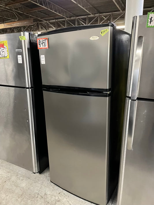 - Whirlpool top freezer refigerator stainless steel counter depth 28" #RF304YB