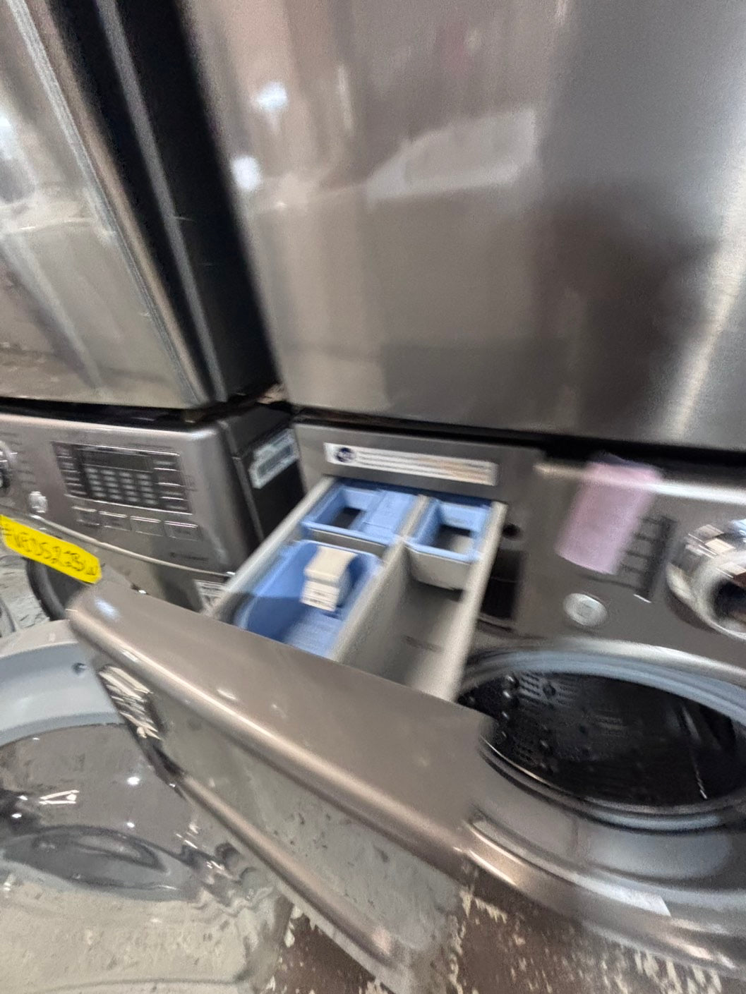 >*early July 4th special 🇺🇸kenmore washer & dryer set electric 220v front load stackable or side by side - sensor dry in gray color #GSS2BSET