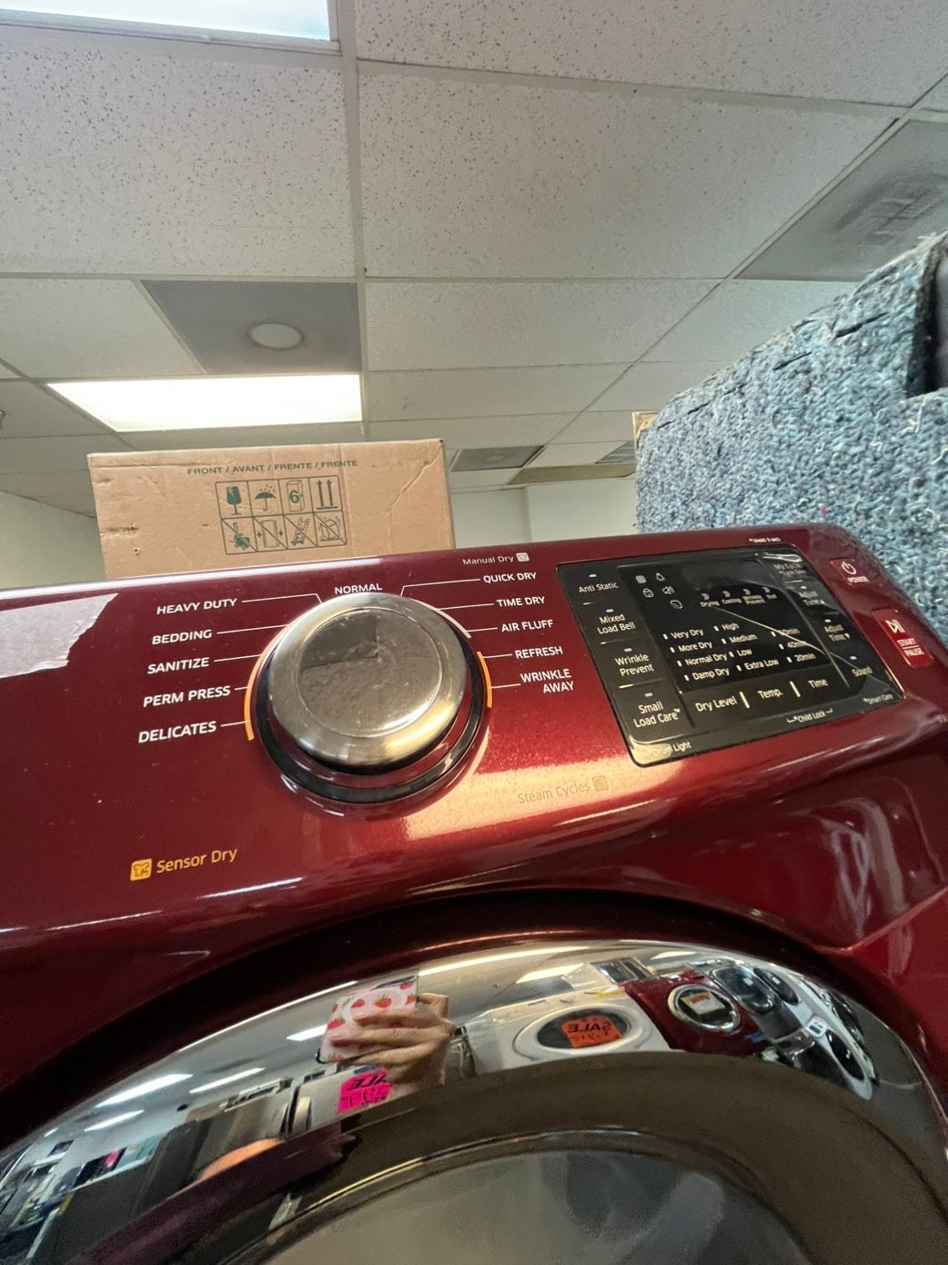 =•steam ENERGY STAR Samsung washer 4.5 cu ft & dryer 7.5 cu ft set electric steam 220v front load stackable or side by side - sensor dry ,burgundy color #BGCBAL3SET