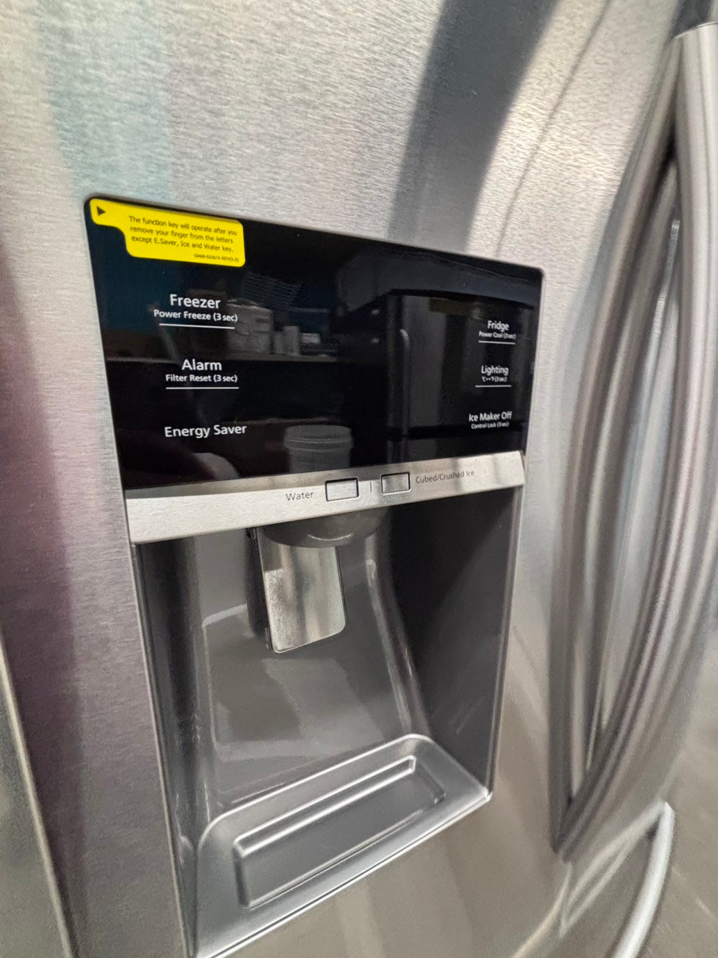 >* used-Refurbished samsung 36”w x69h x 29 depth refrigerator stainless steel w/ice & water dispenser 36 “ #FDSS73B