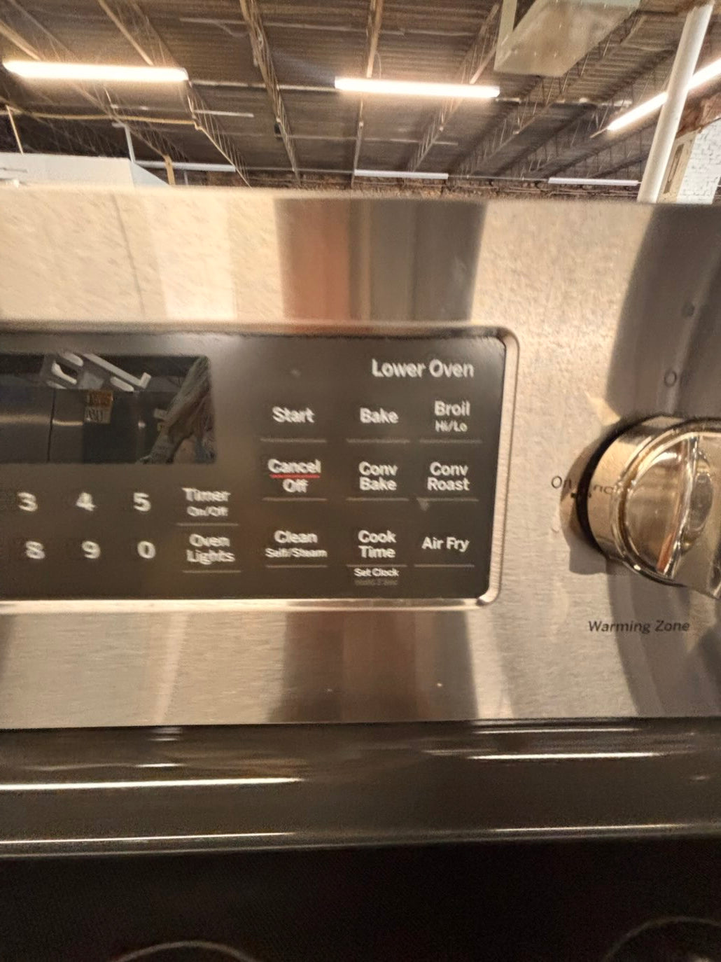 }} GE double oven Airfry convection oven electric 220v glass top range bake Broil roast self clean oven stainless steel working 💯  with warranty ! 30" used-Refurbished #GEST391B
