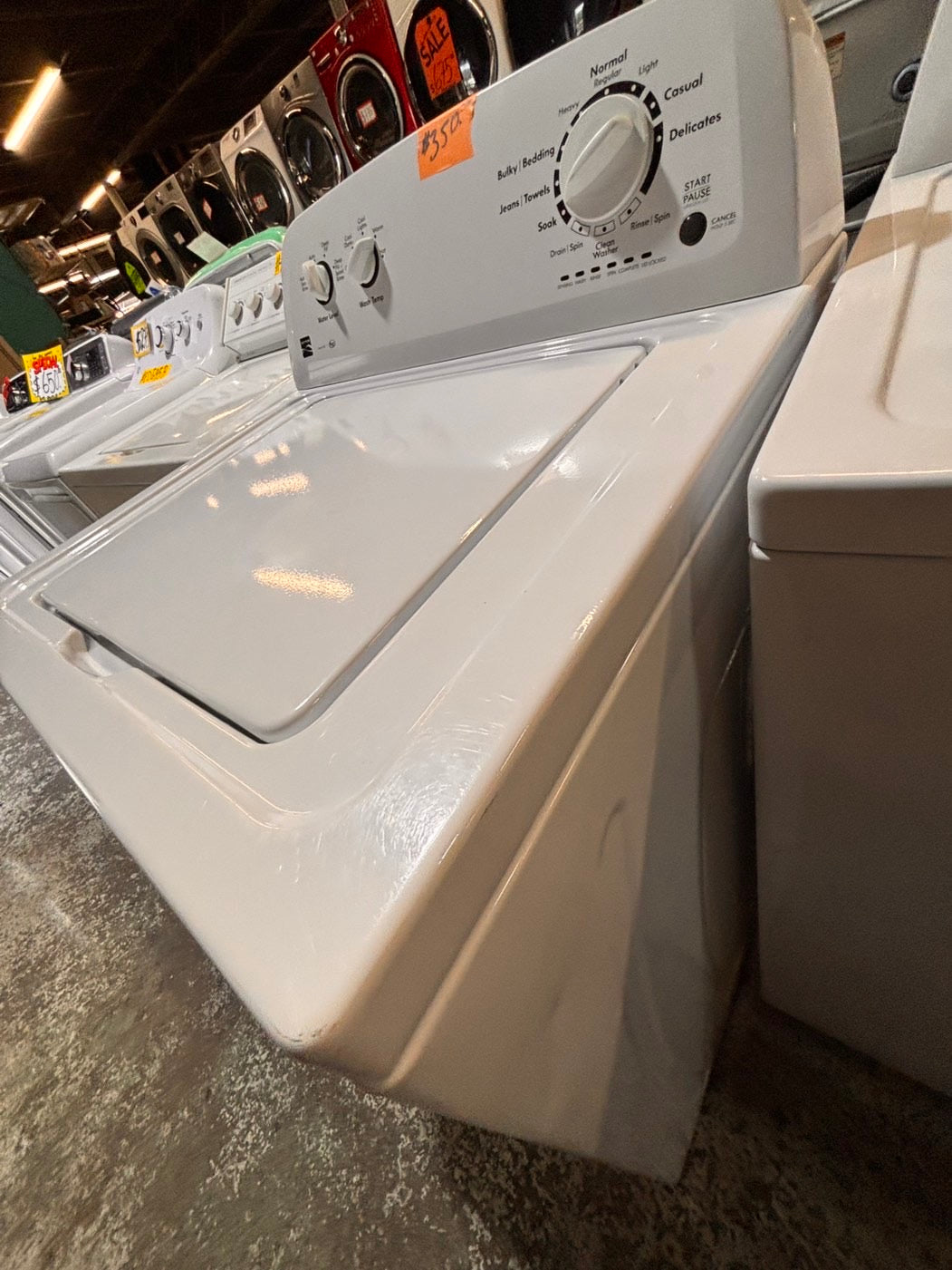 >*Kenmore Top load washing machine w agitator 27" in good condition,used like new -Refurbished #WTKV43B