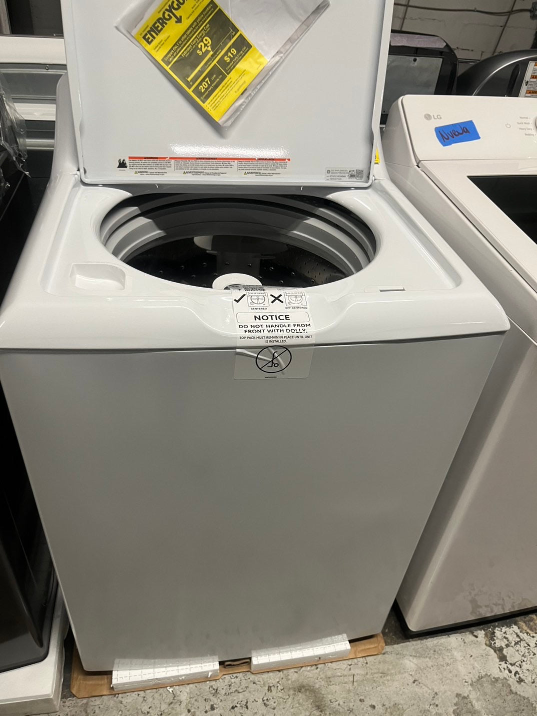 *- Open Box 📦 GE Top load washer Stainless steel Drum with Agitator Medium ( 4.0-cu ft ) Top-Load Washer ( White ) #GE4023B