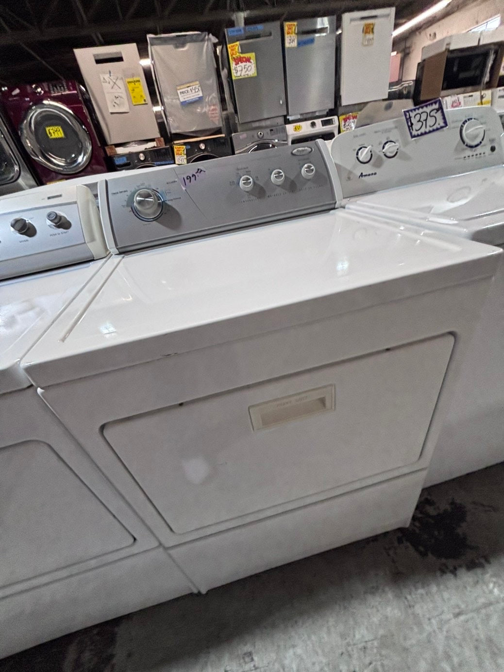 >*whirlpool side x side extra large capacity electric 220v dryer   27” used -Refurbished #WED55B