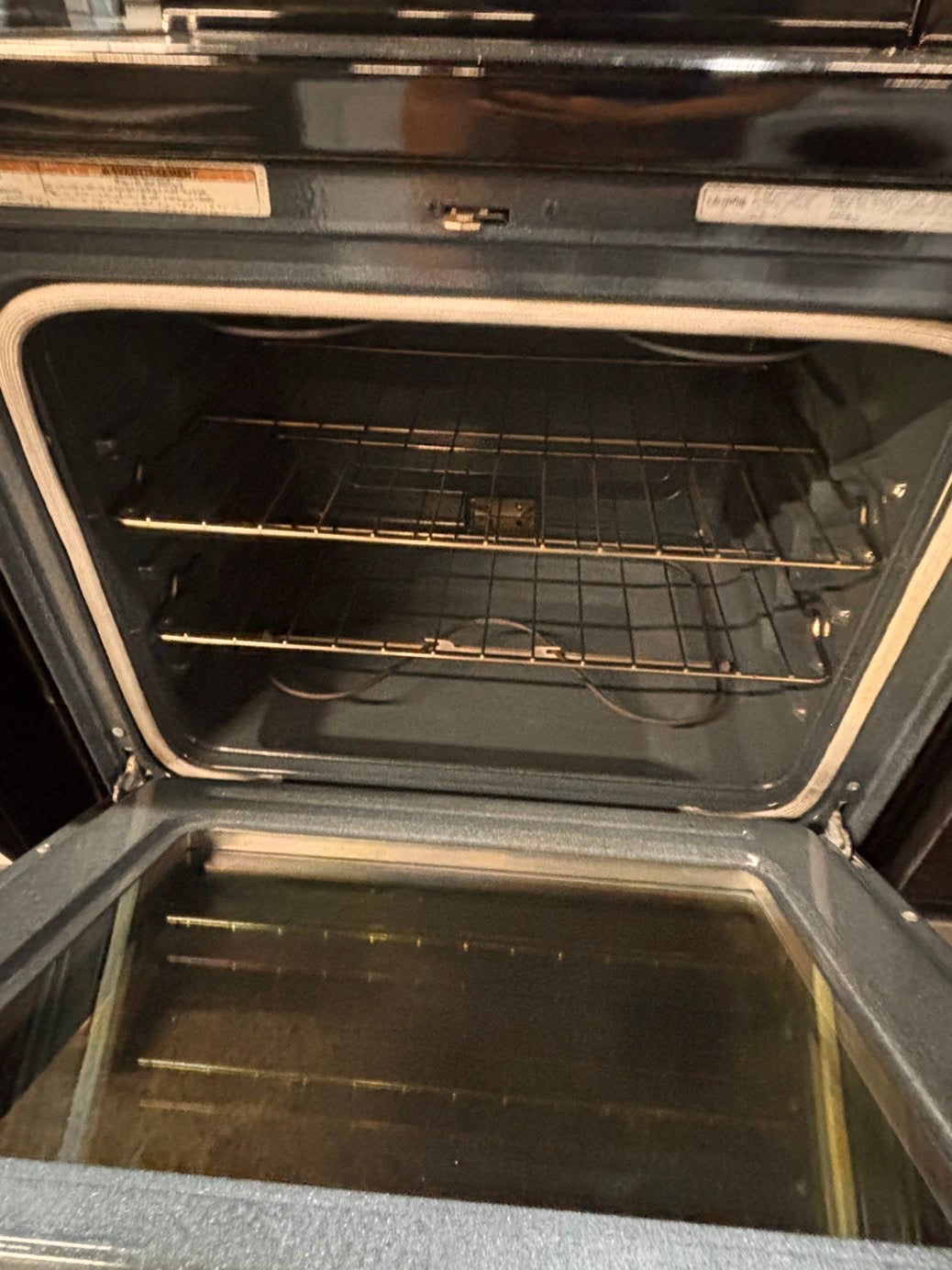 >*whirlpool electric Air-fry 220v glass top range convection-oven  bake Broil roast self clean stainless steel 30" used-Refurbished #EAF661B
