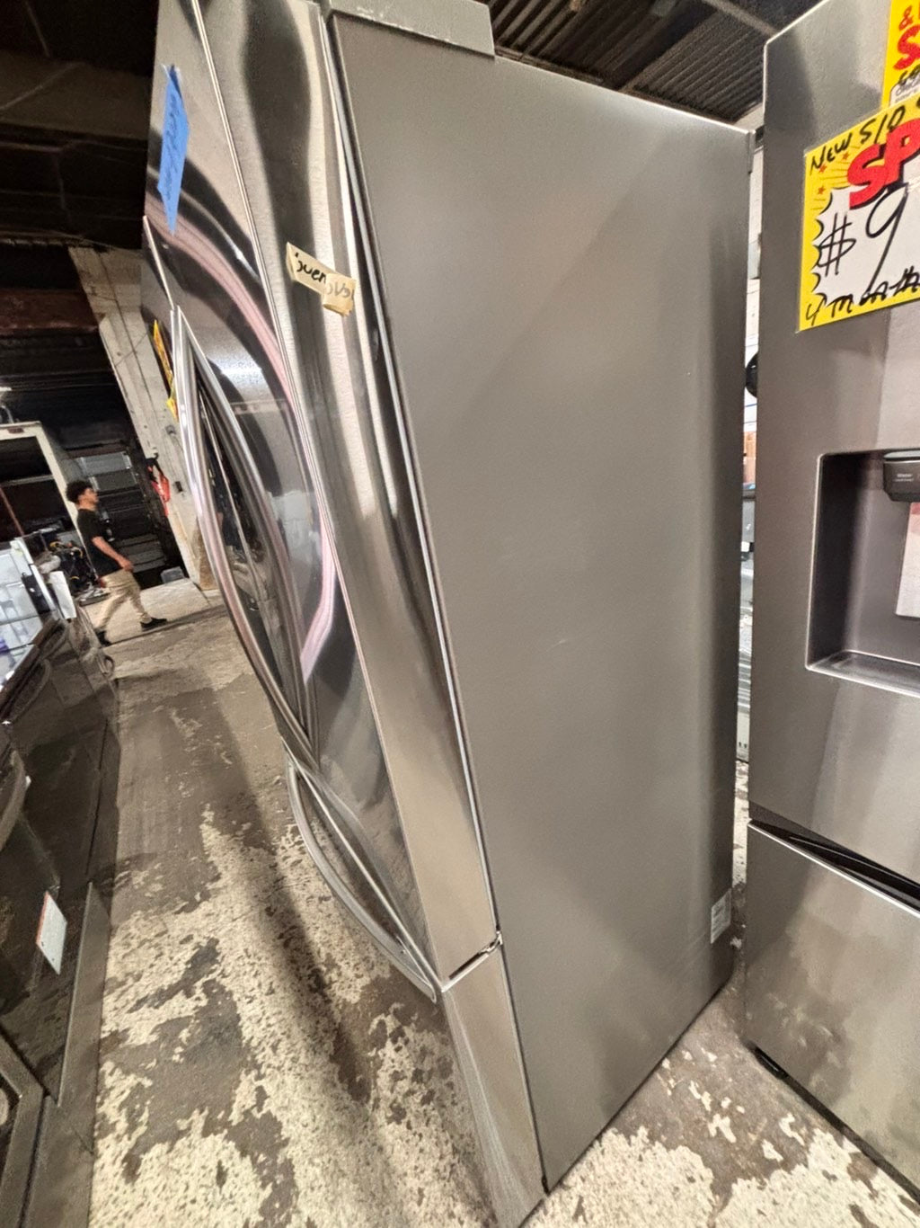 >special🎈New open box (costumer return ) LG - Counter-Depth MAX 25.5 Cu. Ft. French Door Smart Refrigerator with ice maker & water dispenser - Stainless Steel #RFLG55YB