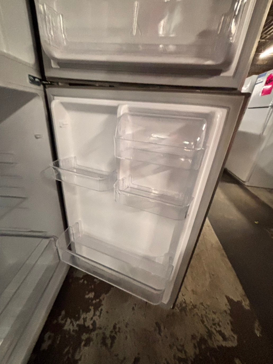 >insignia top freezer refrigerator stainless steel 24" refurbished #RF743BB
