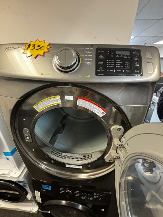 - Samsung steam electric 220v dryer front load stainless steel large capacity  27" #ED396VL .