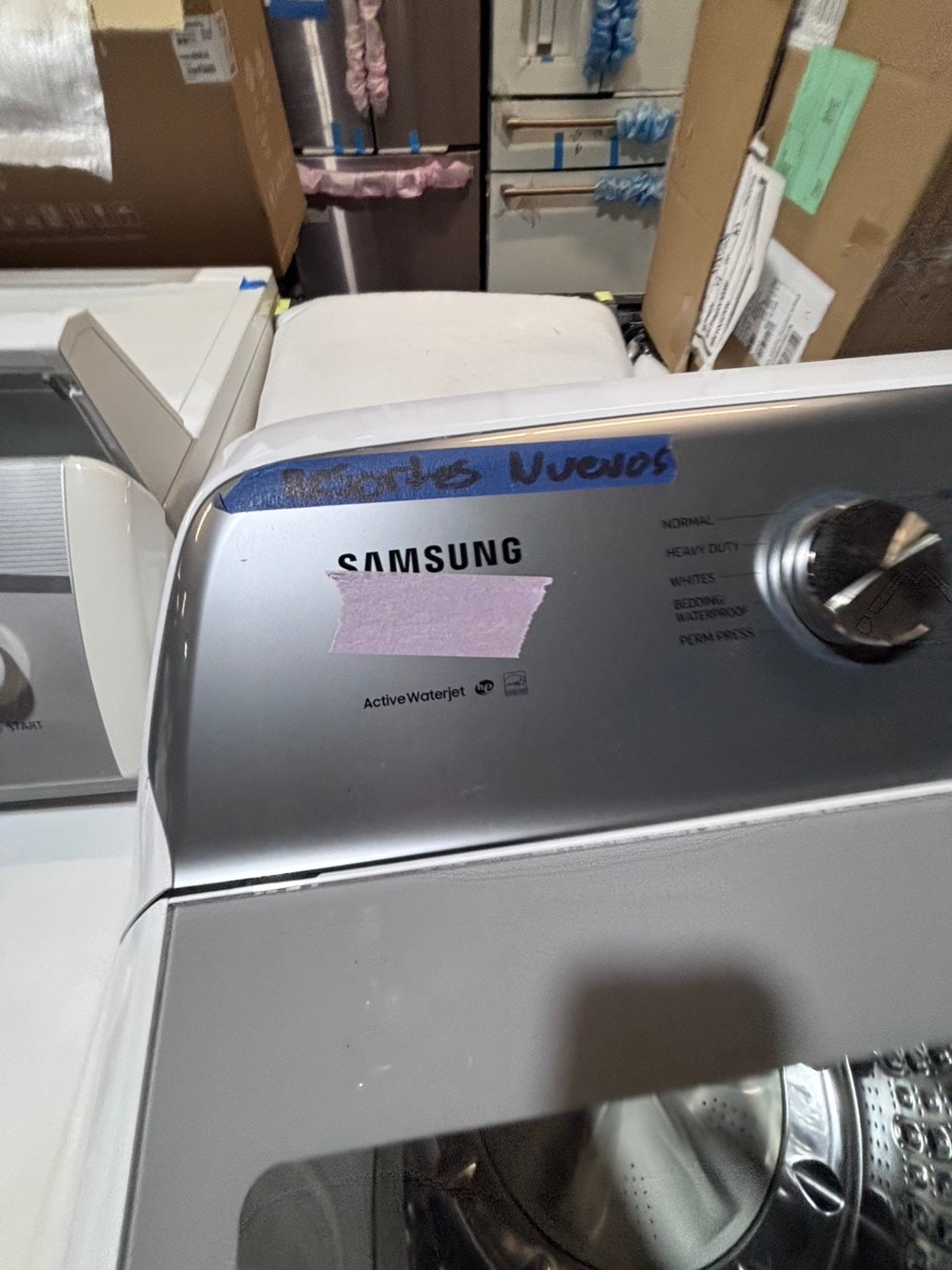 >*samsung extra  Large capacity white color Top load washer Drum stainless steel used,refurbished #SAK4YB