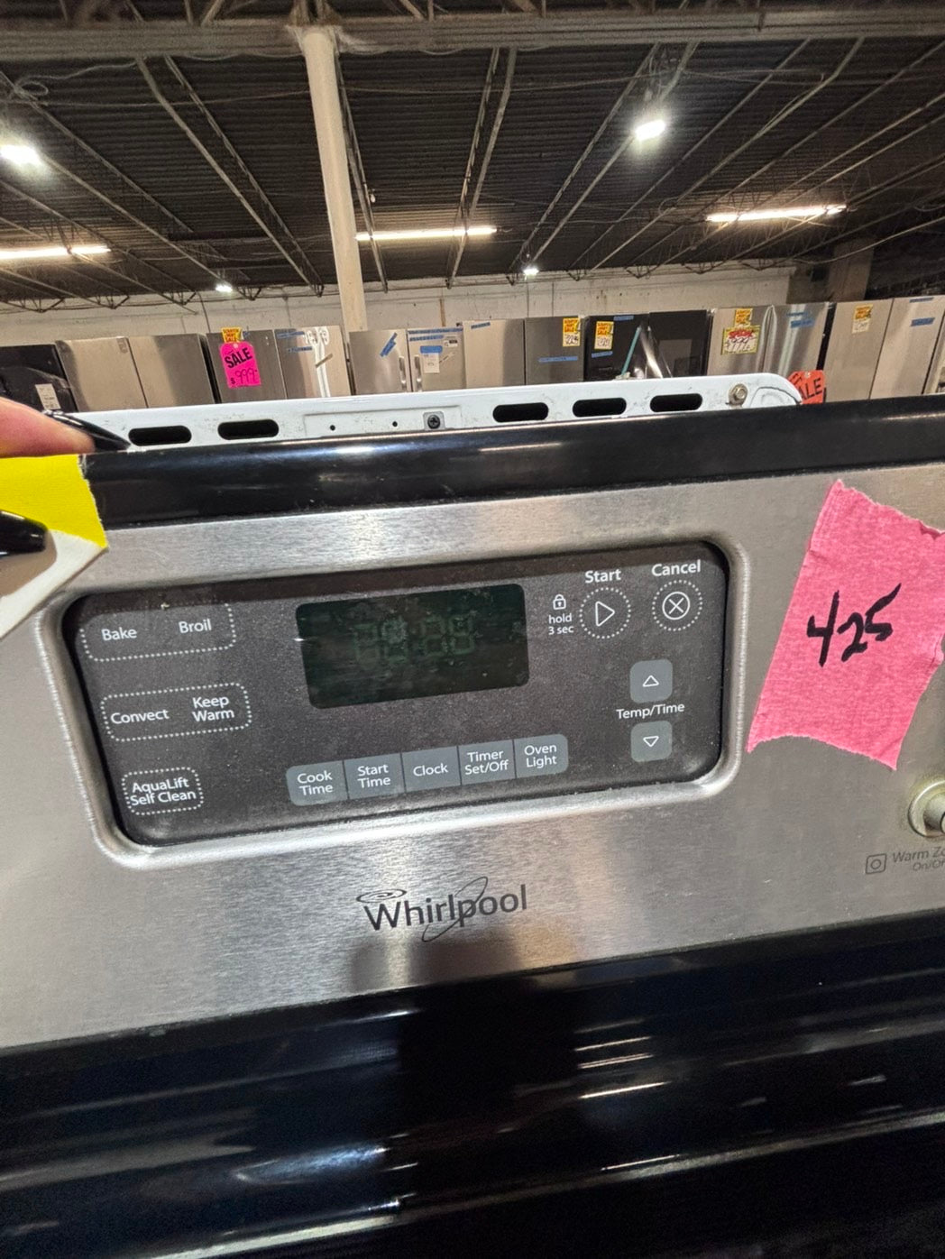 >*whirlpool electric 220v glass top range 5 burner  bake Broil roast convection oven  self clean stainless steel 30" Refurbished #EW55SPB