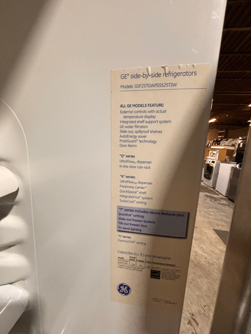 }}Special 🔥🔥GE Side x side  36”x 69”h x 29 depth ,Refrigerator stainless steel with ice maker & water dispenser /. 36” 26cu.ft used-Refurbished. Item number  #RFGES26B