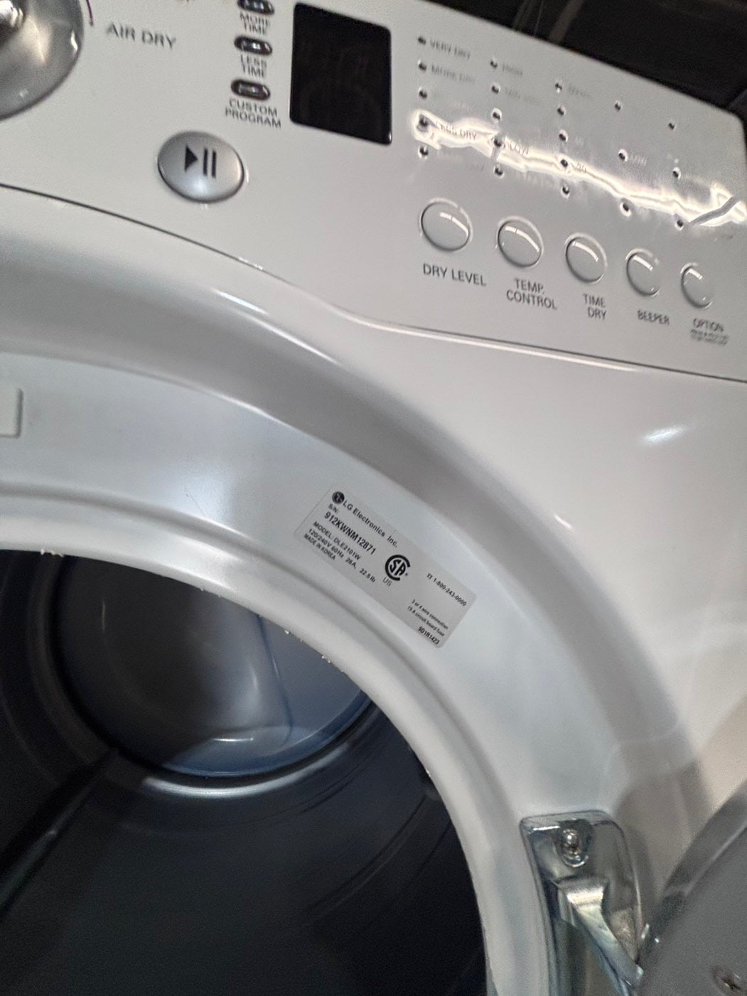 } special🎉LG  washer & dryer set electric 220v front load stackable or side by side - sensor dry , working 💯  with warranty , in white color   #SPM16SET