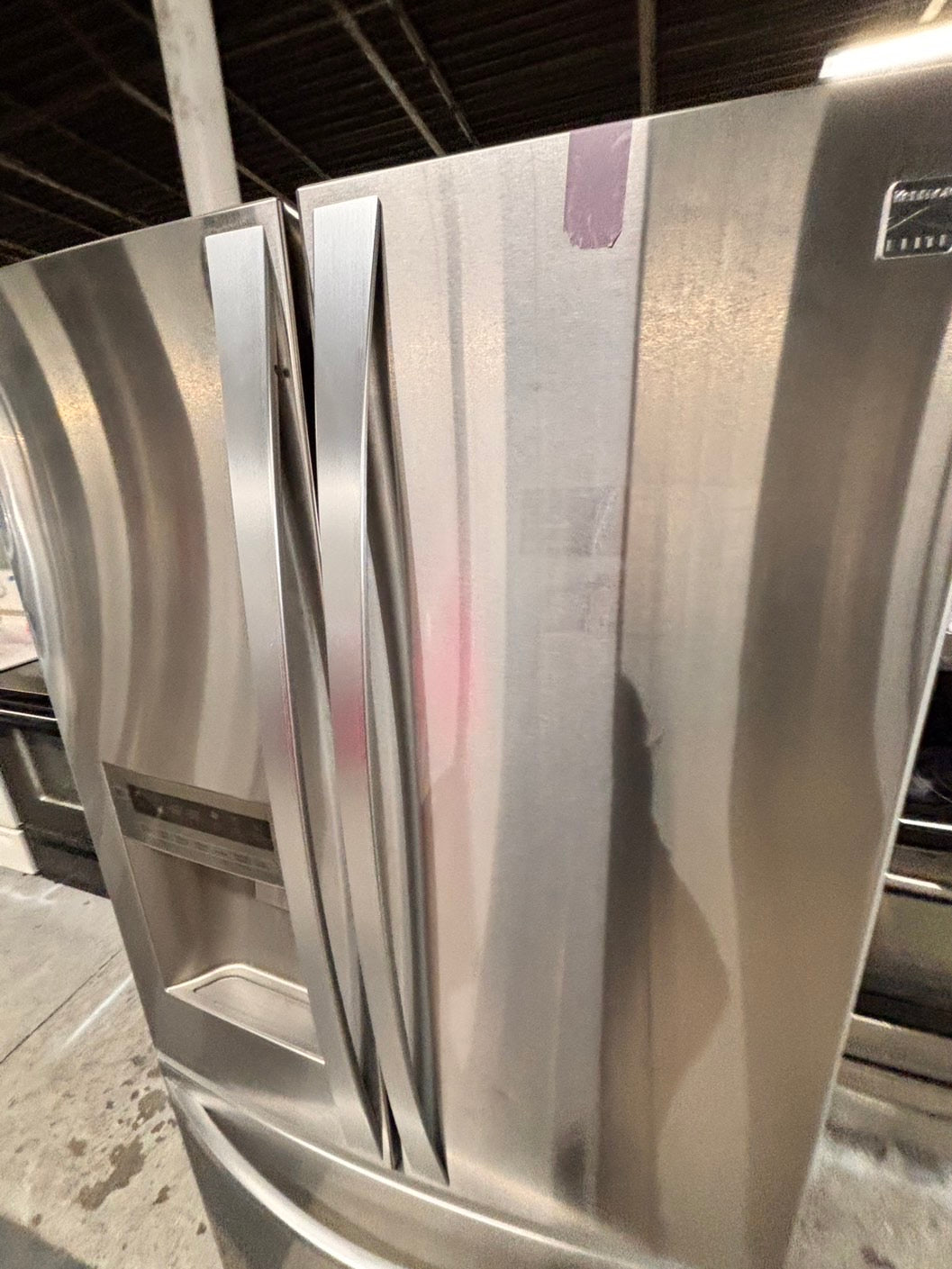 >sale🔥kenmore French door Refrigerator counter depth stainless steel w/ ice water dispenser great condition 36" used-refurbished #KVRC24B