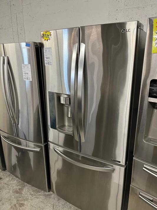 Used Refurbished LG French door refrigerator stainless steel w/ice water dispenser 33" #RF836LB-TR