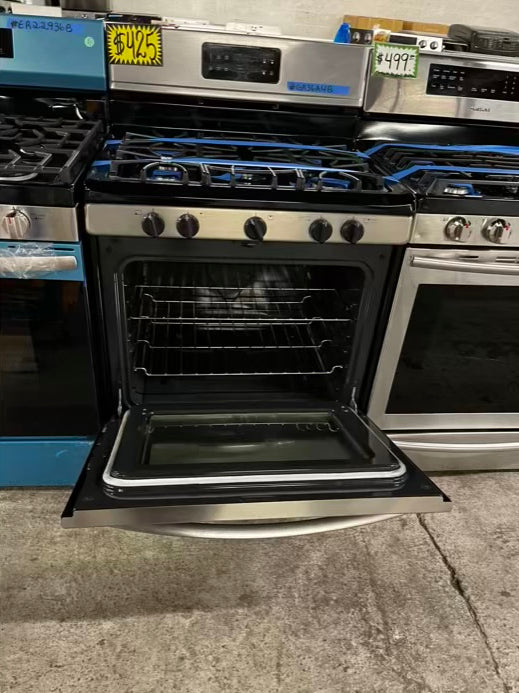 * Frigidaire Gallery Gas range 5 burner bake broil self clean in stainless steel used-Refurbished 30” #GR36A4B