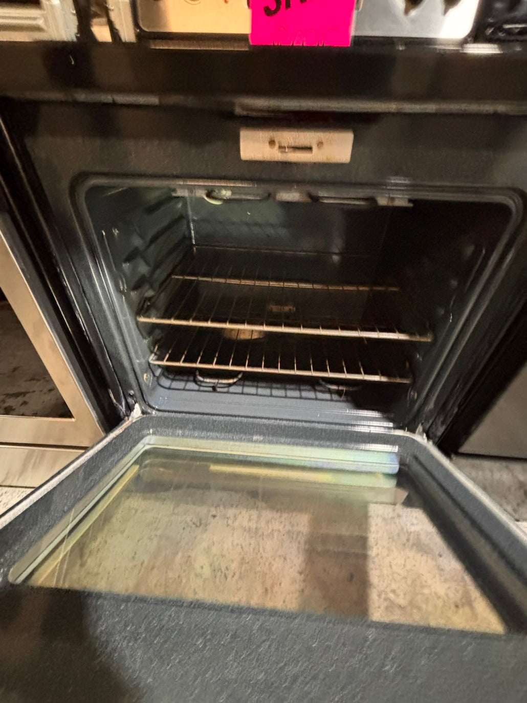 }}SPECIAL 🔥🔥GE electric 220v glass top range bake Broil roast self clean oven stainless steel working 💯  with warranty ! 30" used-Refurbished #GEA1Y71B