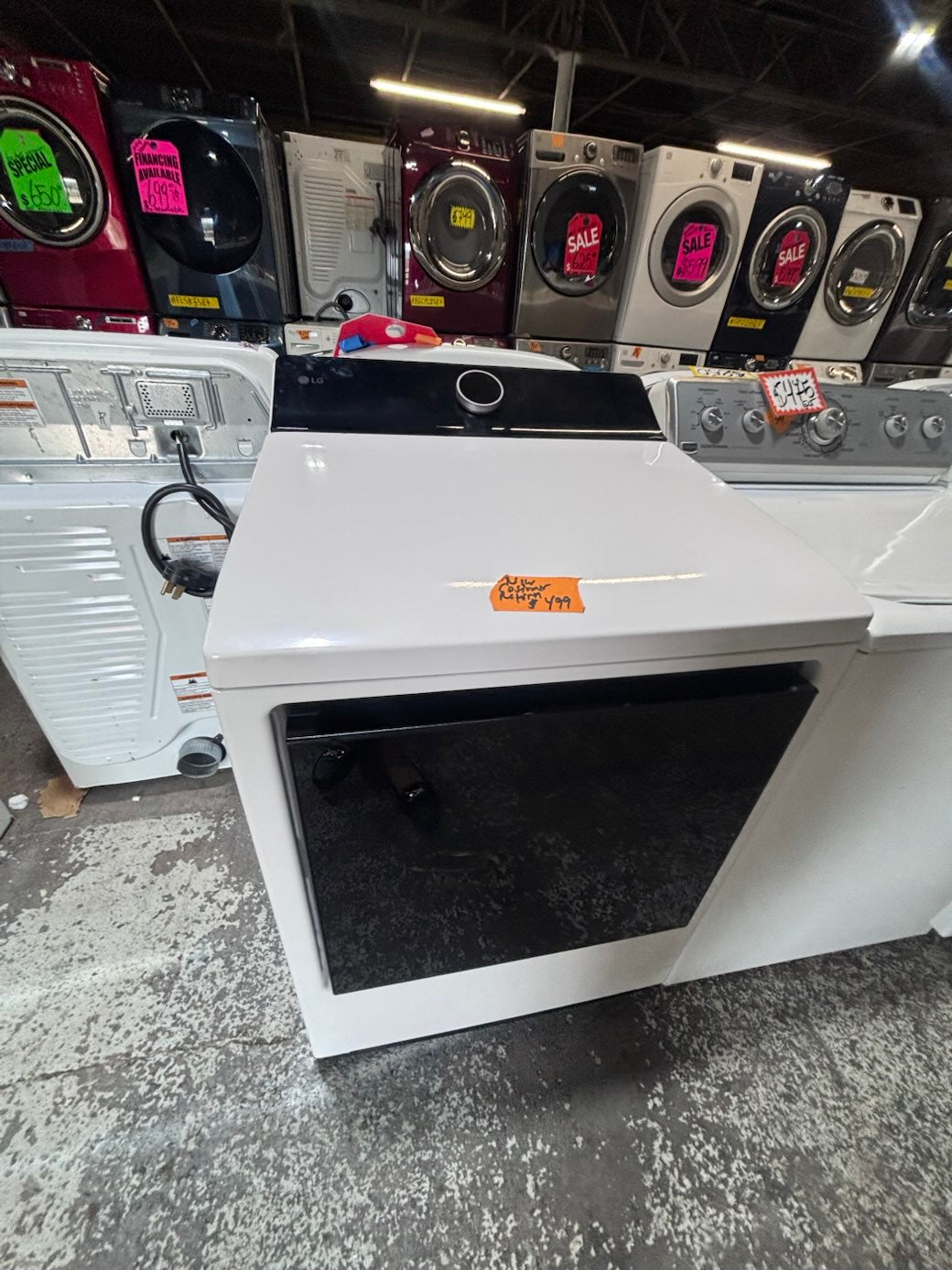 } LG top load side x side extra large capacity electric 220v dryer   27” used like new -Refurbished working 💯  with warranty #EDLG05B