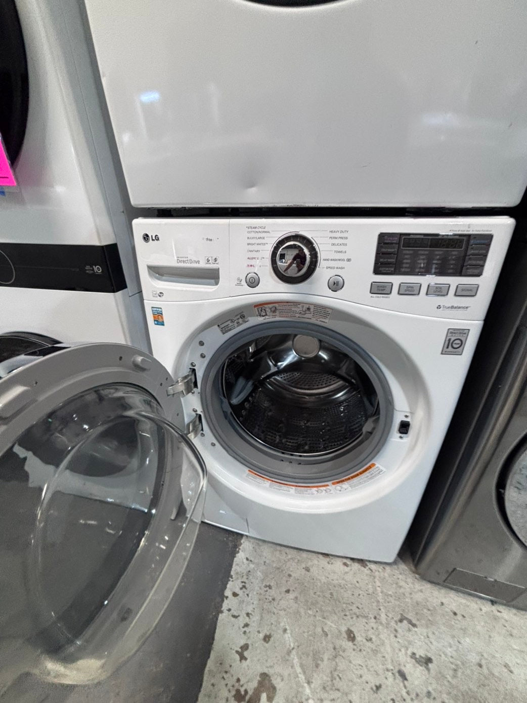 >*early July 4th special 🇺🇸LG washer & dryer set electric 220v front load stackable or side by side - sensor dry in white color #WWS2BSET