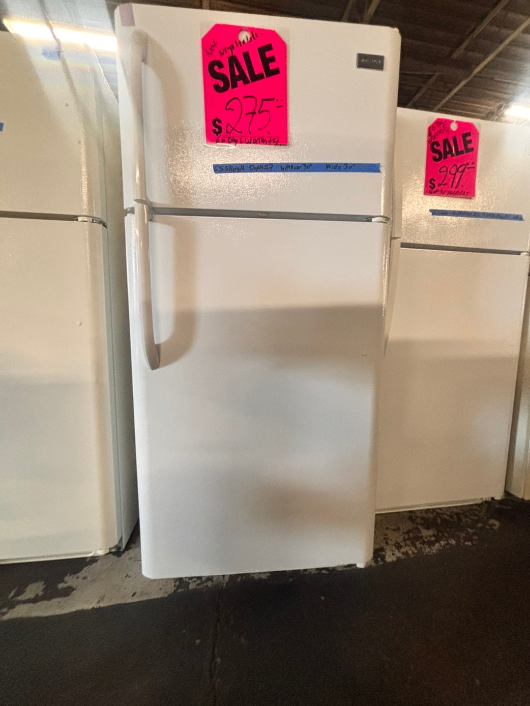 >sale🎈Kenmore 30”18cu.ft -top freezer refrigerator white color              -used refurbished 30” #GRWF56B