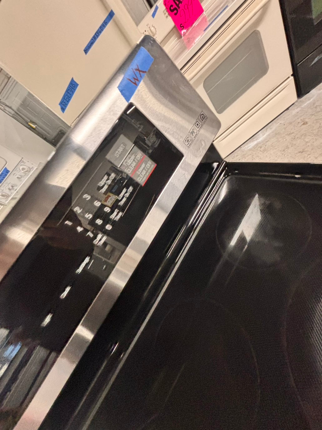 >special🔥LG double oven Glass Top electric stove stainless steel bake broil convection oven 5 burner Self clean 30” black Refurbished #LGEB496B