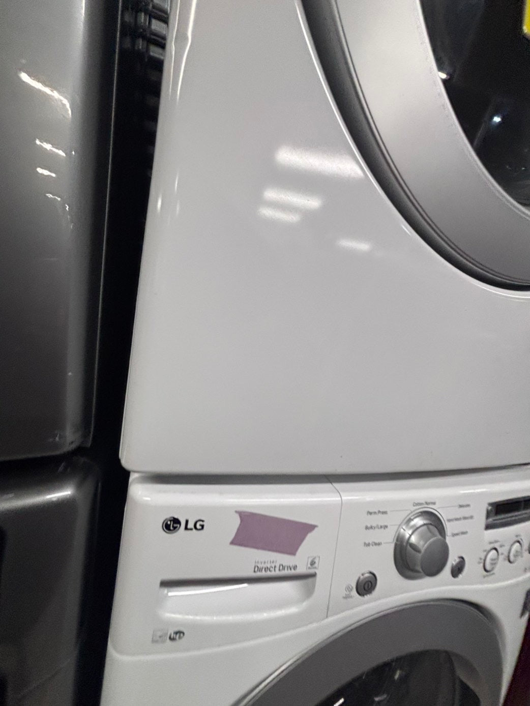 >*LG washer & dryer set electric 220v front load stackable or side by side - sensor dry in white #WLS11D6B