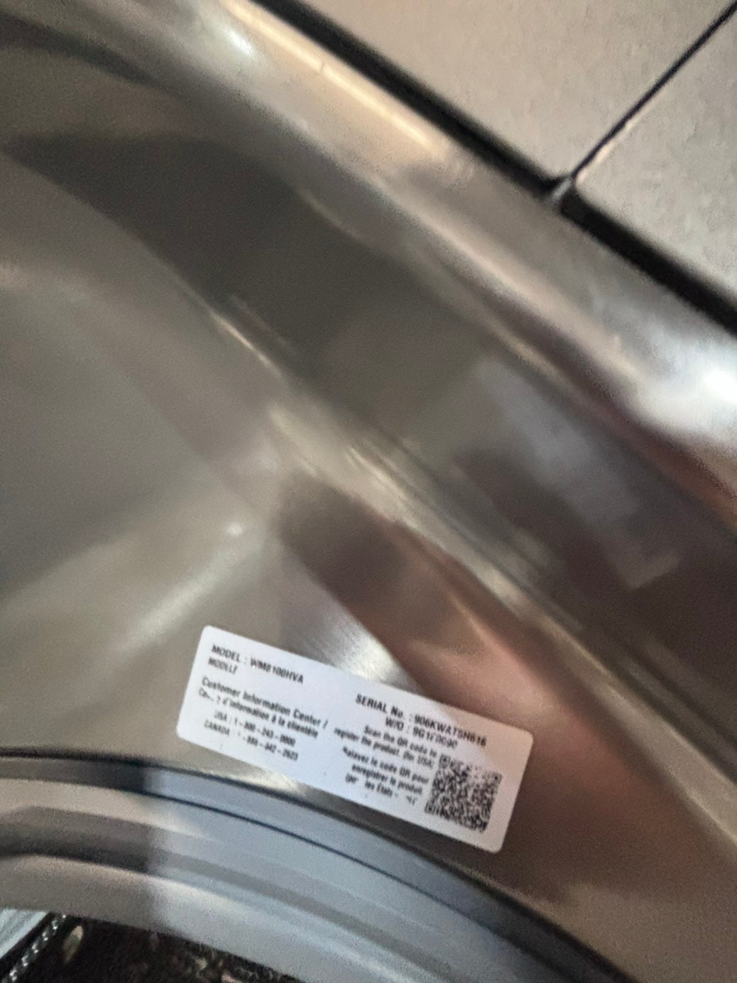 >*used great condition 29”refurbished LG steam washer & dryer set electric front load jumbo size stackable or side by side stainless steel drum 29" #WEXDZX9B