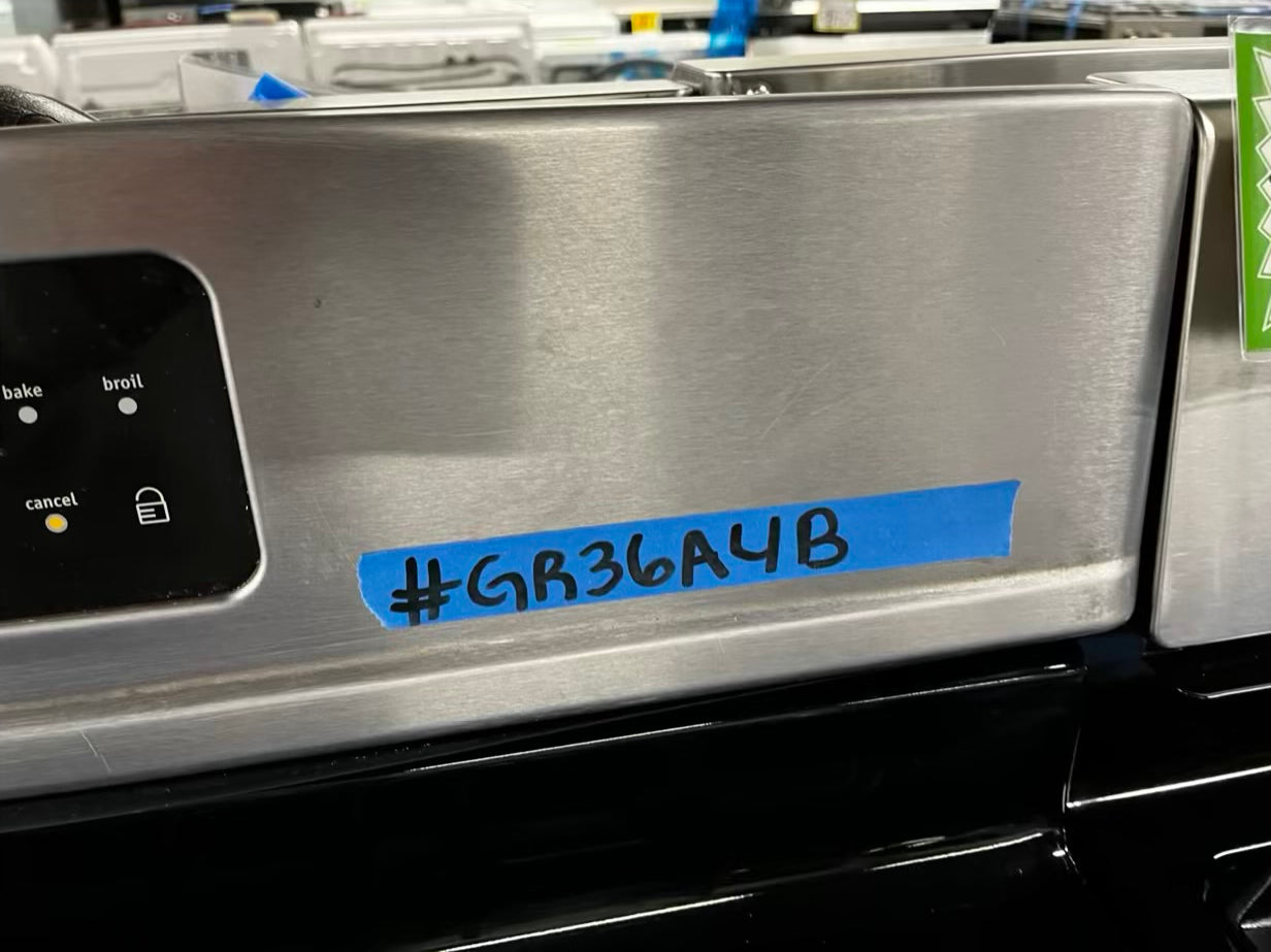 * Frigidaire Gallery Gas range 5 burner bake broil self clean in stainless steel used-Refurbished 30” #GR36A4B