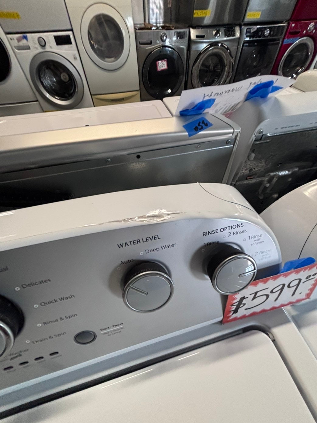 >*whirlpool top load washer large capacity with removable agitator  & electric dryer 220v  set top load side by side #MRM23YB