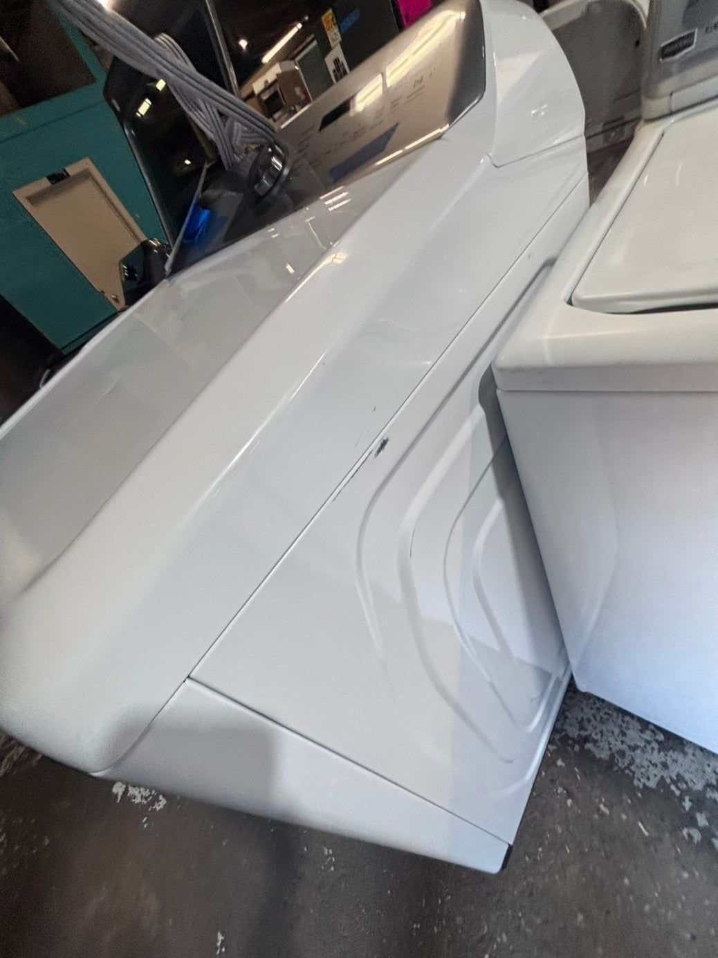 >>samsung mix & match white  top top load washer large capacity & dryer set electric 220v side x side top load stainless steel drum white color used-refurbished #WDS6YB