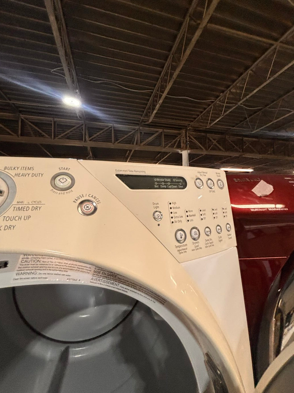 }}Whirlpool steam washer 4.5 cu ft & dryer 7.2 cu ft mix & match set electric steam 220v front load stackable or side by side - sensor dry white color   #WY918SET
