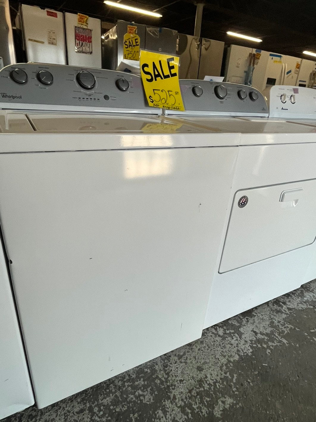🎉 =Whirlpool dryer side by side electric 220v large capacity & top load washing machine with removable agitator used-Refurbished #WDWH23B