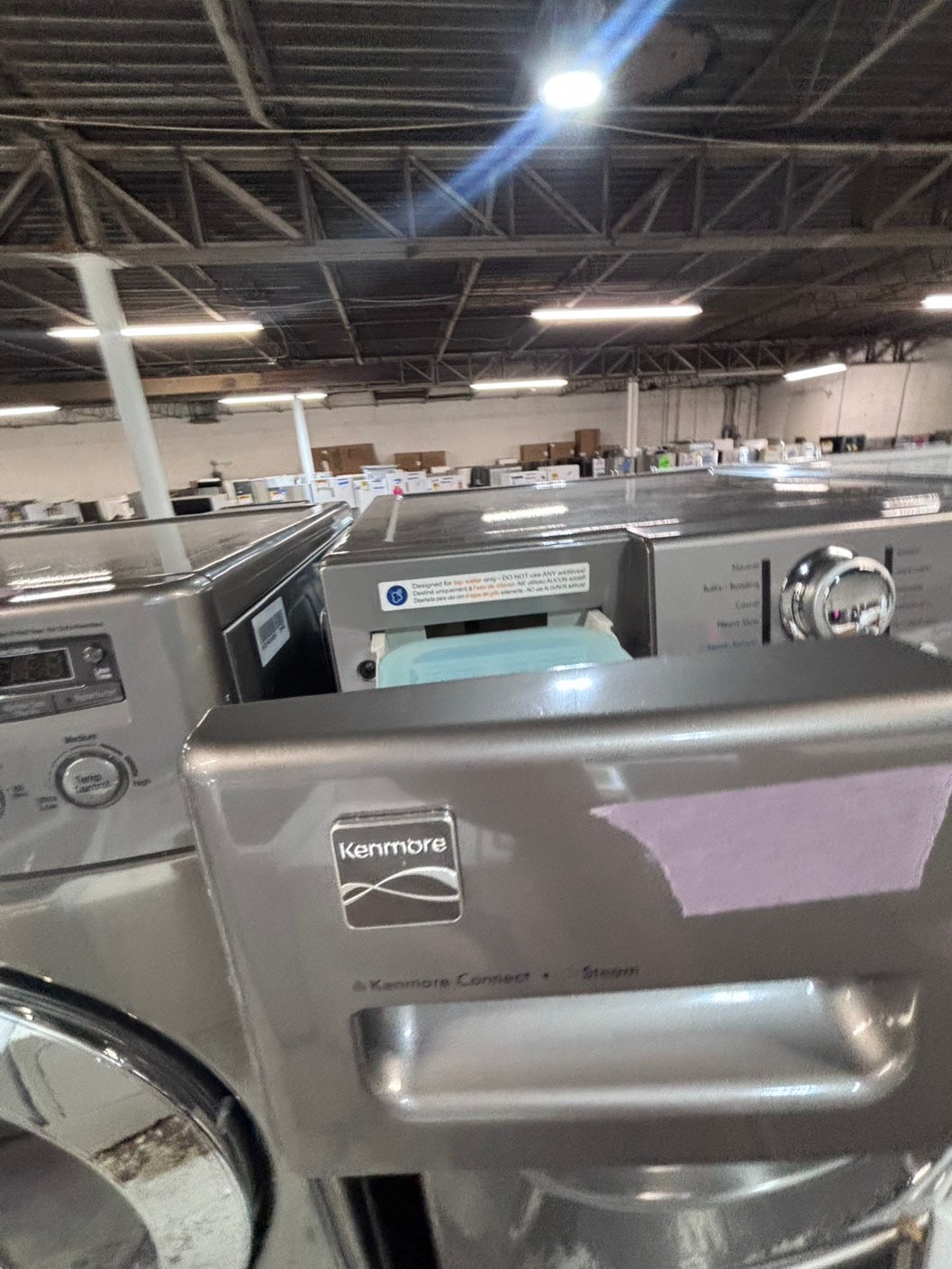 >*early July 4th special 🇺🇸kenmore washer & dryer set electric 220v front load stackable or side by side - sensor dry in gray color #GSS2BSET